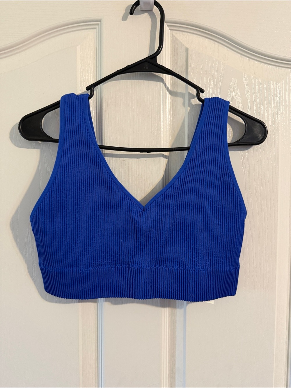 Aerie Super Chilll Cobalt Ribbed Sports Bra